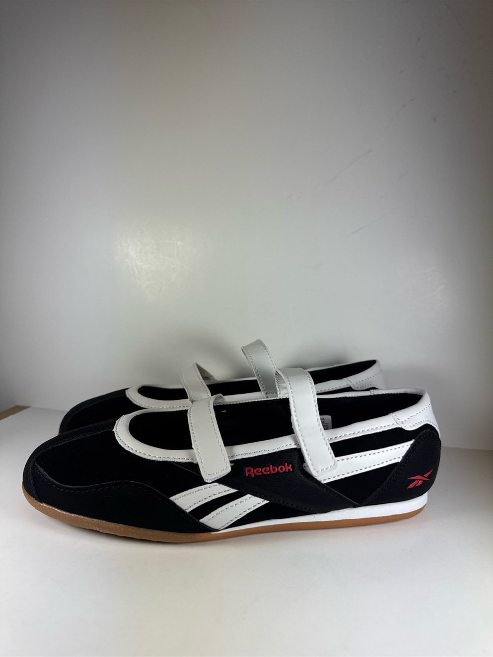 Reebok Black White Gum Mary Jane Sneakers Shoes Women’s Sizes 7.5-10